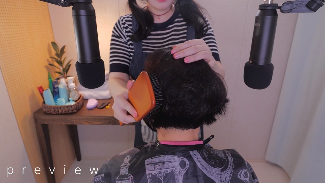 PPOMO给妈妈洗头按摩无人声ASMR视频插图